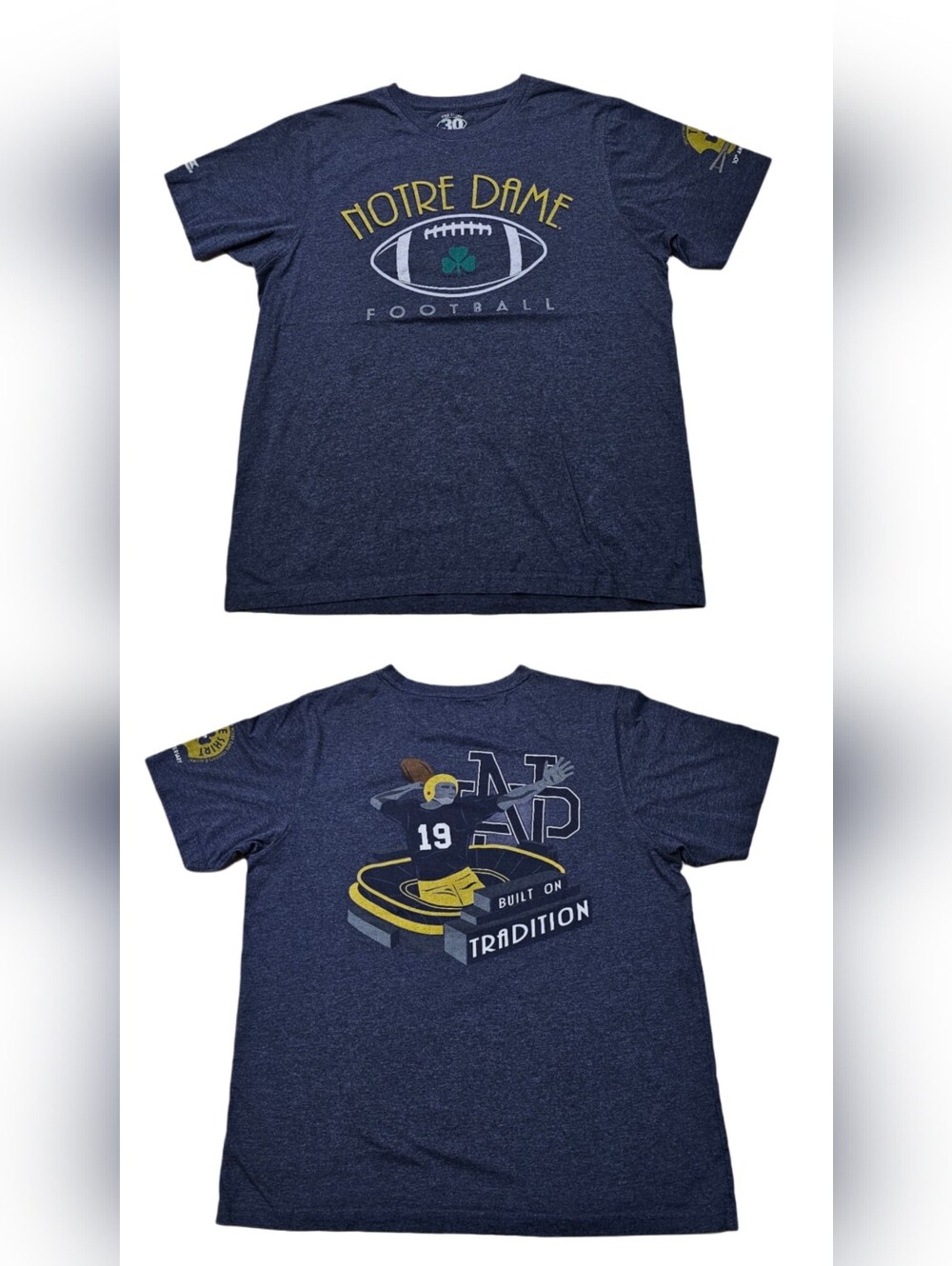 Notre Dame Fighting Irish Football T-Shirt 2019 Blue Tradition 2XL ND The Shirt